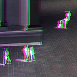 People walking on Plaza.