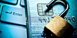 Padlock on a credit card